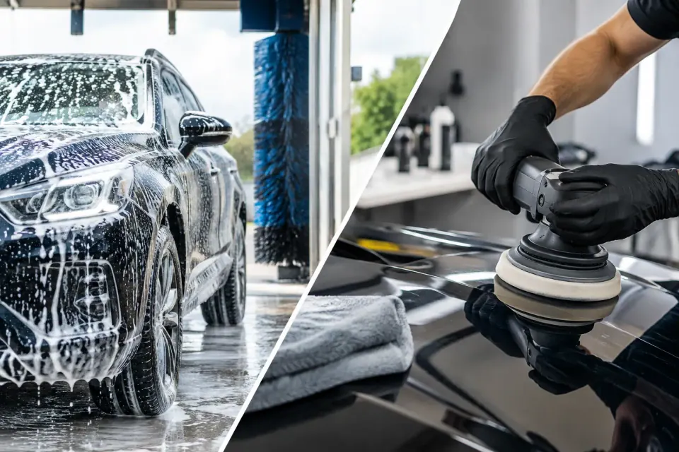 Autowäsche versus Aufbereitung: Was zahlt sich aus? – Symbolbild (KI-generiert)