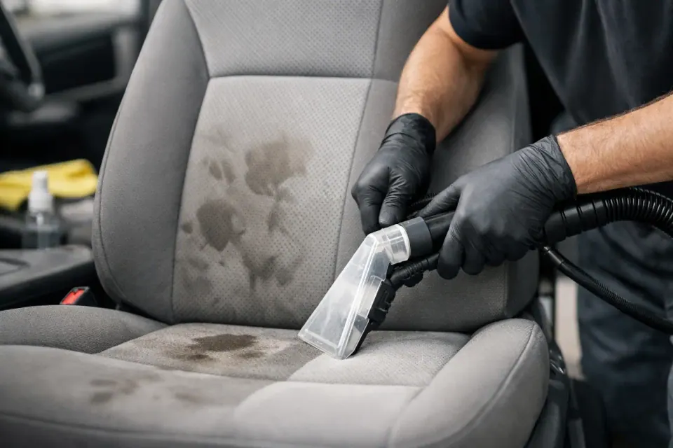 Flecken aus Autositzen entfernen lassen lohnt sich – Symbolbild (KI-generiert)