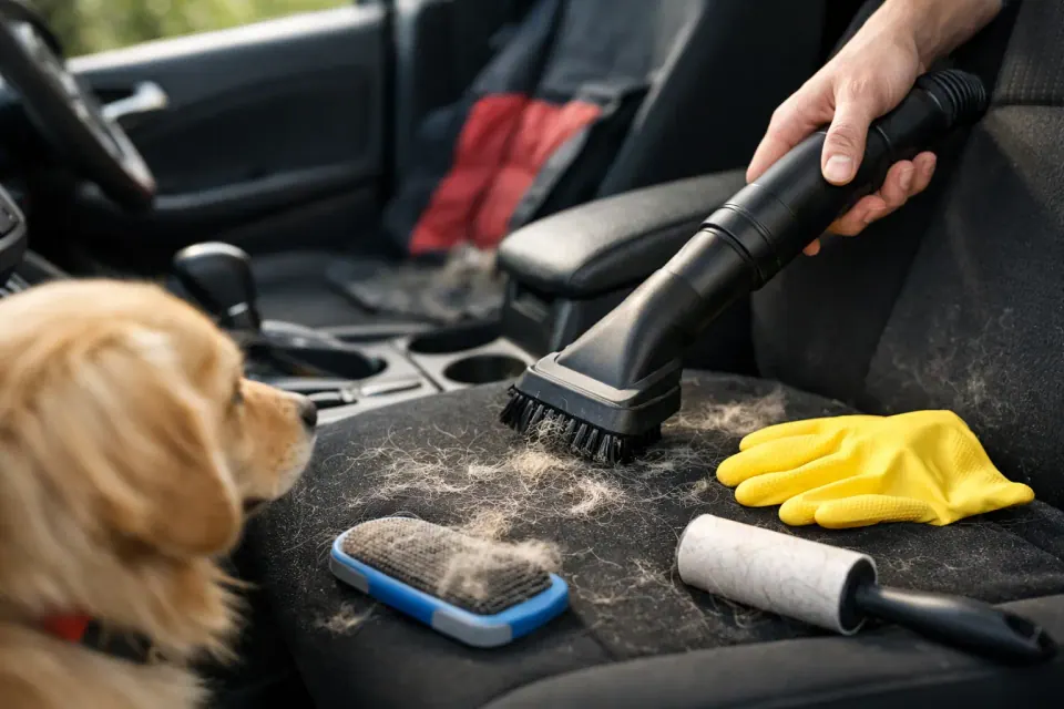 Hundehaare aus dem Auto entfernen: 7 Tipps – Symbolbild (KI-generiert)