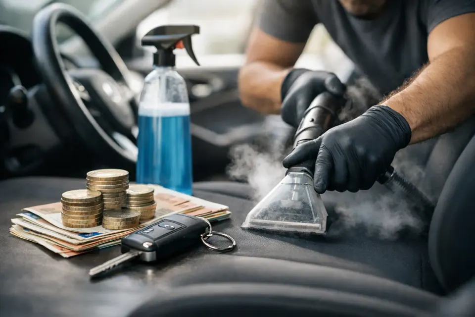Innenraumreinigung Auto Kosten richtig einschätzen – Symbolbild (KI-generiert)