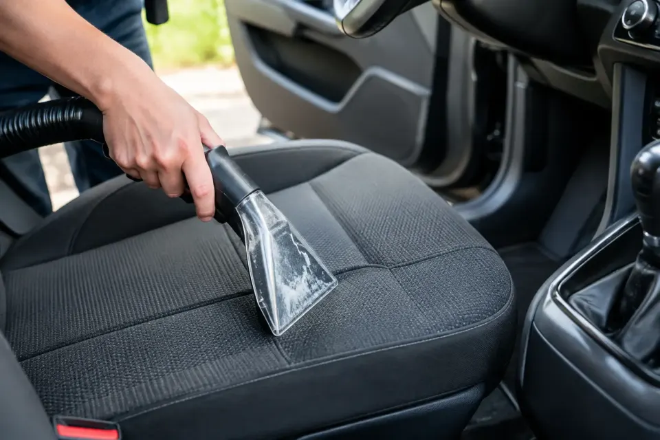 Sitzpolster im Auto hygienisch reinigen – Symbolbild (KI-generiert)