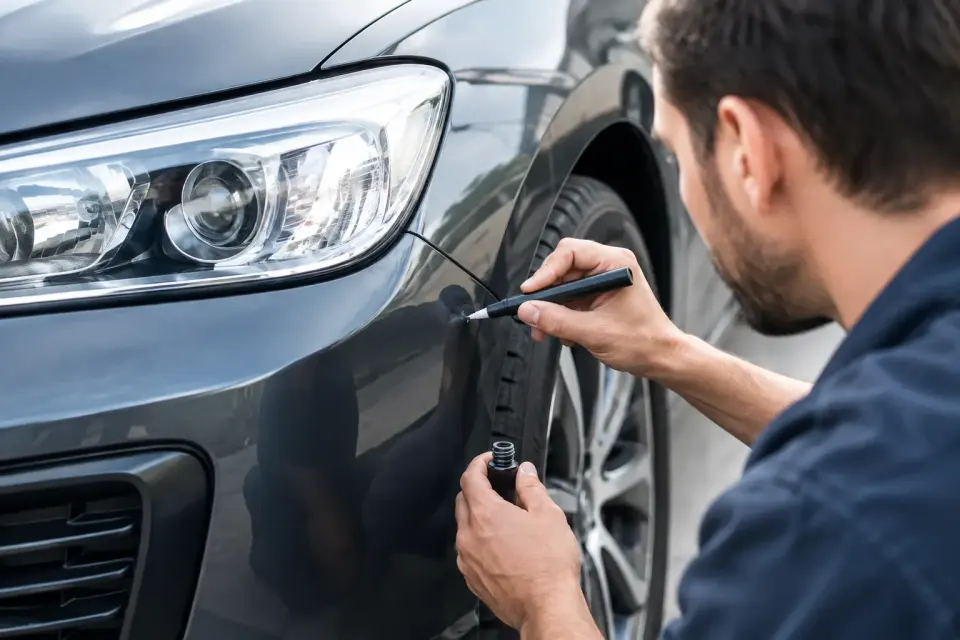 Smart Repair für kleine Schäden am Fahrzeug – Symbolbild (KI-generiert)